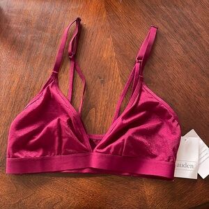 NWT Burgundy Unlined Bralette XS
